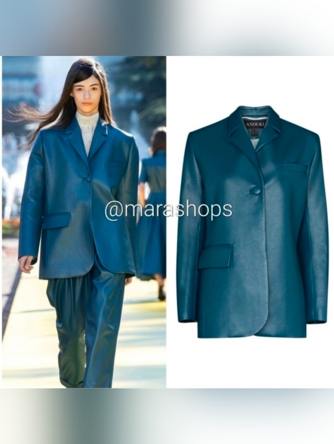 Anouki Faux Leather Blazer